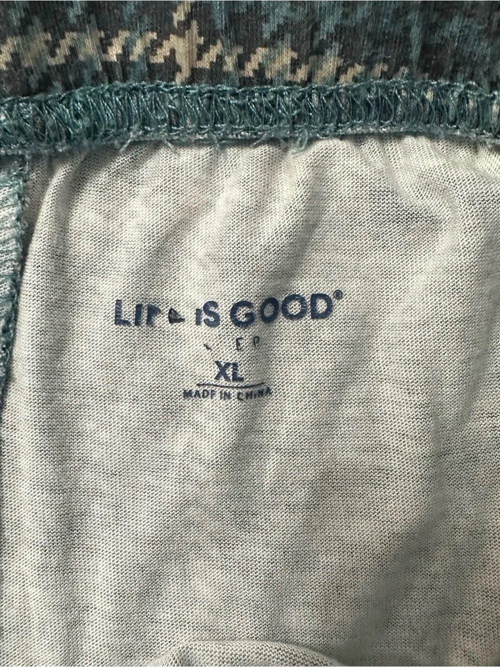 Life Is Good Women's Plaid Houndstooth Sleep Pants XL